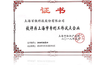 上海(hai)市(shi)專利工作試點企業